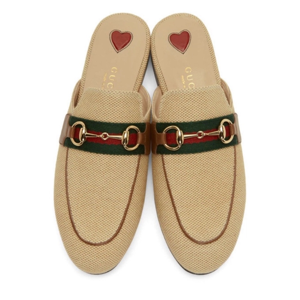 Women’s Gucci Raffia Princetown Mules